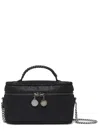 Stella Mccartney Womens Black Falabella Shaggy Woven Vanity Case In Black