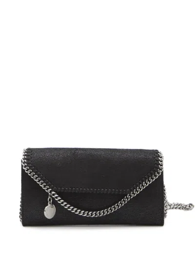 Stella Mccartney Mini Wallet With Chain Strap - Perfect For Everyday Use In Black