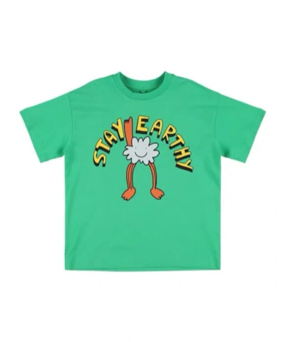 Stella Mccartney Minimal Print Tshirt In Green