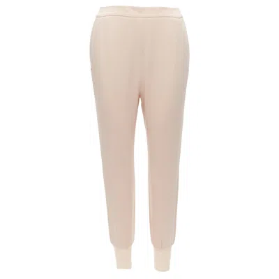 Stella Mccartney Minimalist Elastic Waistband Cropped Jogger Pants In Pink