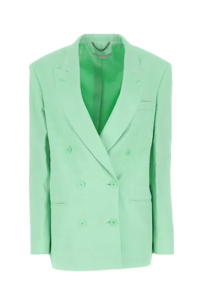 STELLA MCCARTNEY MINT GREEN TWILL OVERSIZE BLAZER