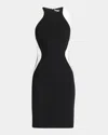Stella Mccartney Miracle Colorblock Mini Dress In Black