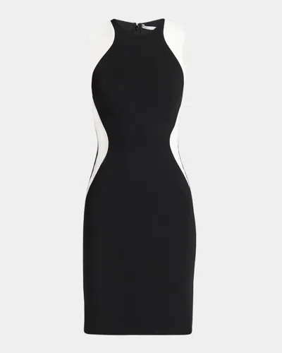 Stella Mccartney Miracle Colorblock Mini Dress In Black