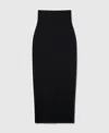Stella Mccartney Miracle Compact-knit Midi Skirt In Black