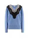 Stella Mccartney Miracle Lace Wool Shirt Miracle Lace In Brown