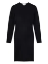 Stella Mccartney Miracle Long Sleeved Compact-knit Dress In Black