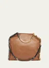 Stella Mccartney Mix Galvanic 3-chain Shimmer Tote Bag In 2200 Pecan