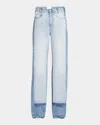 Stella Mccartney Light Blue Layered Jeans In Two Tonal