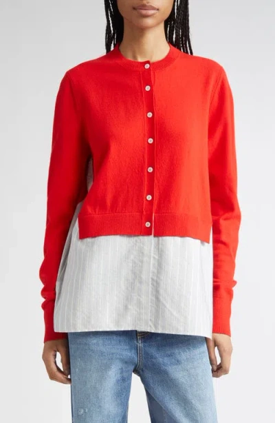 Stella Mccartney Mixed Media Wool, Silk & Cotton Cardigan