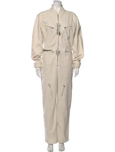 Pre-owned Stella Mccartney Mock Neck Jumpsuit In Neutral