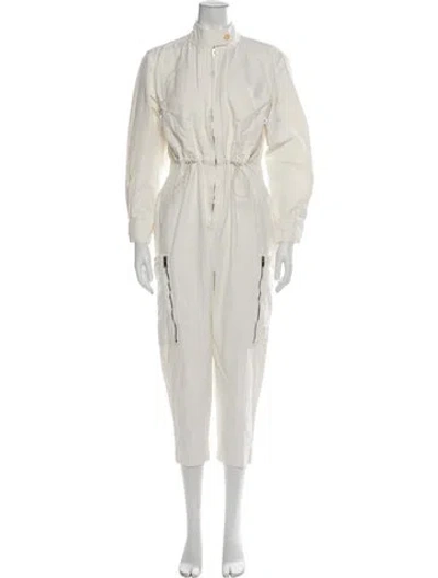 Pre-owned Stella Mccartney Mock Neck Jumpsuit In White