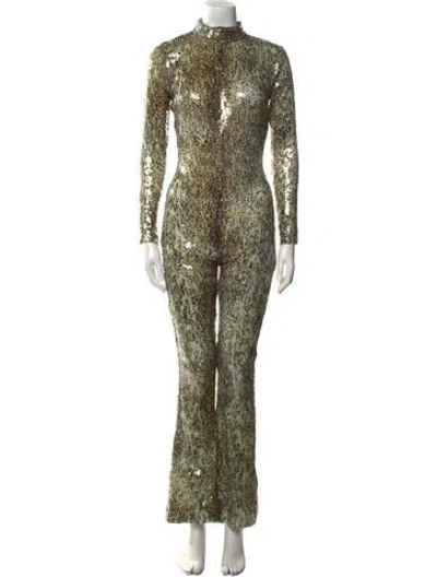 Pre-owned Stella Mccartney Mock Neck Jumpsuit In Yellow