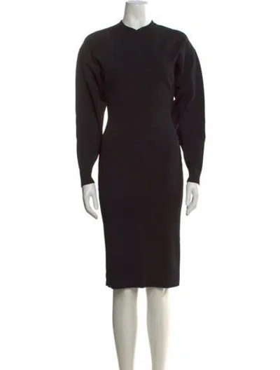Pre-owned Stella Mccartney Mock Neck Knee-length Dress In Black