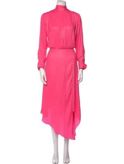 Pre-owned Stella Mccartney Mock Neck Long Dress In Pink