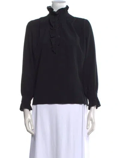 Pre-owned Stella Mccartney Mock Neck Long Sleeve Sweatshirt In Black