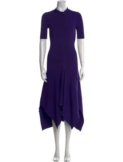 Pre-owned Stella Mccartney Mock Neck Midi Length Dress In Purple