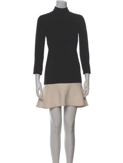Pre-owned Stella Mccartney Mock Neck Mini Dress In Gray