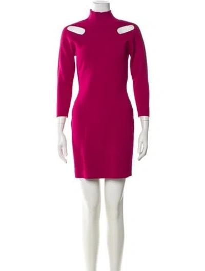 Pre-owned Stella Mccartney Mock Neck Mini Dress In Pink