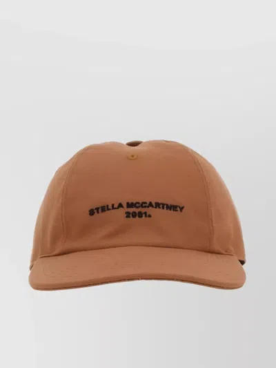 Stella Mccartney Modern Six-panel Curved Brim Hat In Brown
