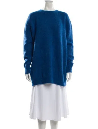 Pre-owned Stella Mccartney Mohair Bateau Neckline Sweater In Blue