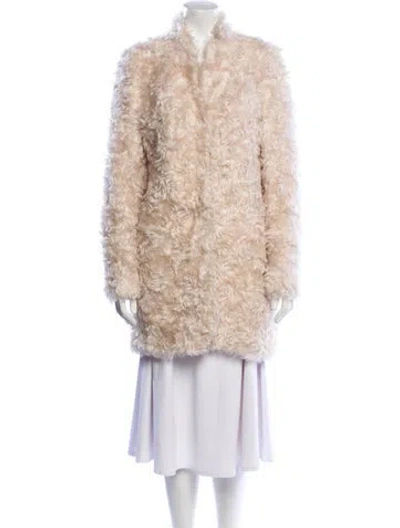 Pre-owned Stella Mccartney Mohair Faux Fur Coat In Neutral