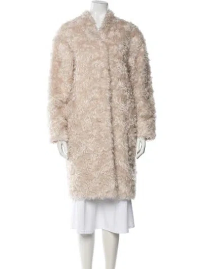 Pre-owned Stella Mccartney Mohair Faux Fur Coat In Neutral