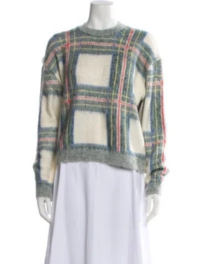 Pre-owned Stella Mccartney Mohair Plaid Print Sweater In Multi