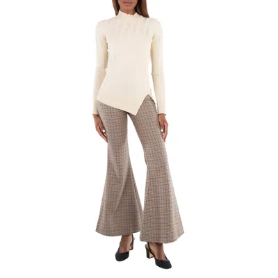 Stella Mccartney Mona Flared High-waist Trousers, Brand Size 36 (us Size 2) In Brown