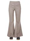 Stella Mccartney Houndstooth-pattern Flared Trousers In Neutral