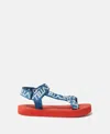 Stella Mccartney Printed Poly Sandals In Red/blue