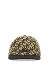 Stella Mccartney S-wave Monogram Baseball Cap In Brown