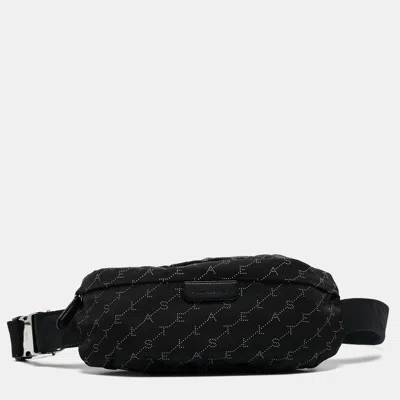Stella Mccartney Monogram Nylon Bum Belt Bag In Black