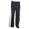 Stella Mccartney Monogram Wide-leg Trousers In Navy Blue Silk In Blue