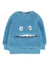 Stella Mccartney Monster-face Zip-pocket Sweatshirt In Blue