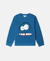 Stella Mccartney Monster Graphic Crewneck Sweatshirt In Blue