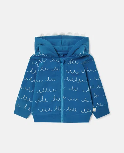 Stella Mccartney Monster Graphic Full-zipper Hoodie In Blue