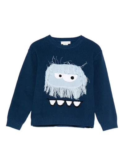 Stella Mccartney Kids' Monster-motif Sweater In Blue