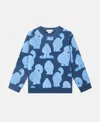 Stella Mccartney Monster Print Crewneck Sweatshirt In Blue
