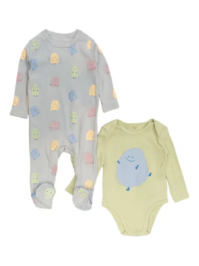 Stella Mccartney Babies' Monster-print Pajamas (set Of Two) In Multi