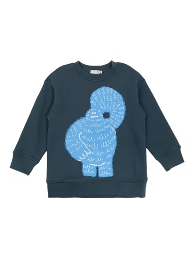 Stella Mccartney Kids' Monster-print Sweatshirt In Blue