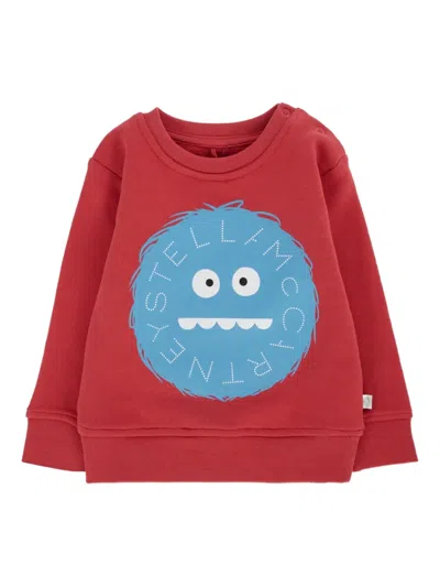 Stella Mccartney Babies' Monster-print Sweatshirt In Red
