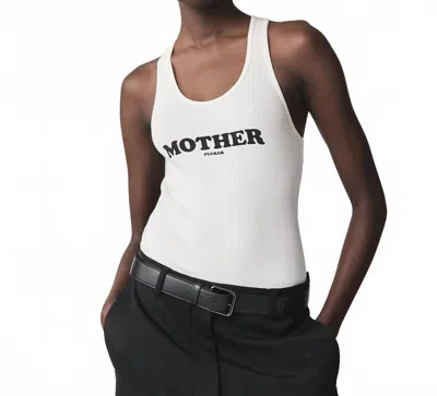 Stella Mccartney Mother F*cker Tank Top In Pure White