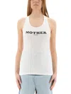 Stella Mccartney Mother Fucker Tank Top In Pure White