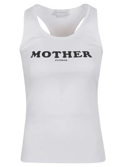 Stella Mccartney Mother Fucker Tank Top In Pure White