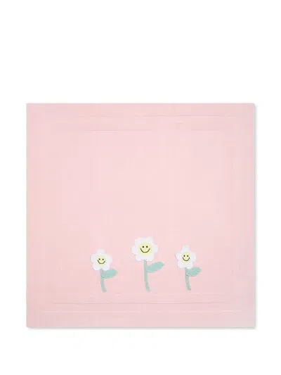 Stella Mccartney Motif-embroidered Blanket In Pink