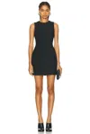 Stella Mccartney Womens Black Sleeveless Round-neck Woven Mini Dress In Black