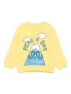 Stella Mccartney Mountain-print Sweatshirt In Yellow