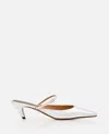 Stella Mccartney 90mm Buckle-fastening Slingback Mules In Silver
