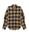 Stella Mccartney Layered Check Shirt In Brown