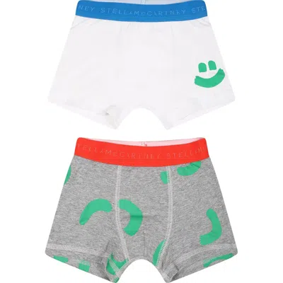 Stella Mccartney Kids' Multicolor Boxer Set For Boy With Logo